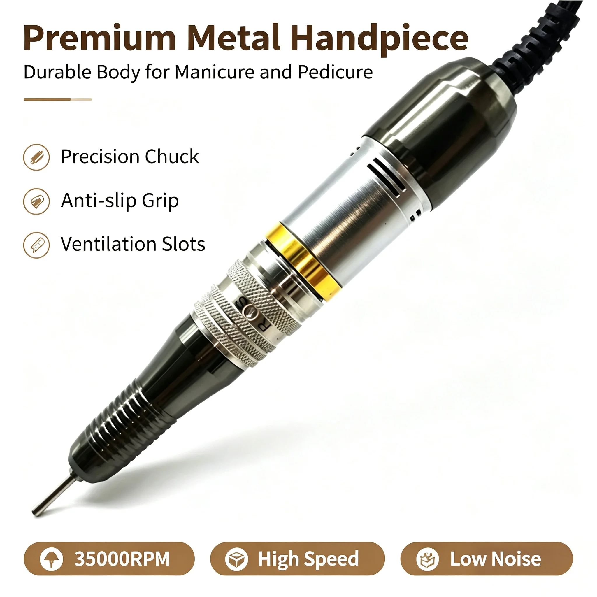 35000RPM Nail Drill Handles SDE H200 Strong 210, Replacement Parts for UP200 Electric Manicure Machine view 3