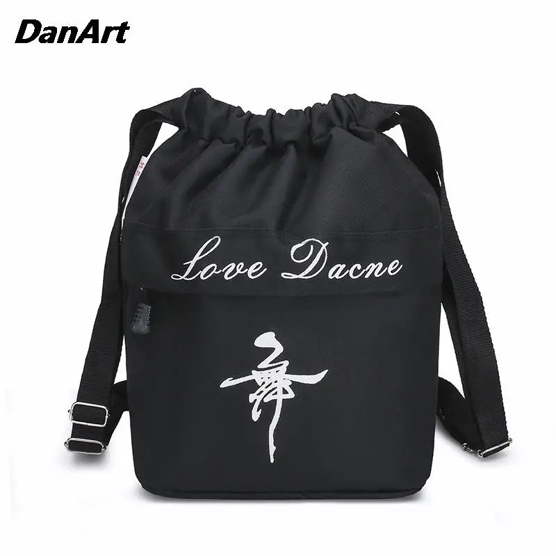 Borsa da ballo per balletto per bambini Ginnastica per bambini Ballo latino Yoga Tap Dance Jazz Borsa portaoggetti Zaino da ballo carino e alla moda per bambini