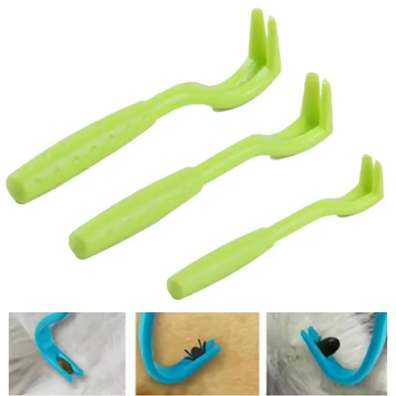 Pet Tick Remover Tweezer Flea Lice Catcher Hook Portable Parasite Extract Tool Safety Pet Grooming Cleaner For Dog Cat Care Tool