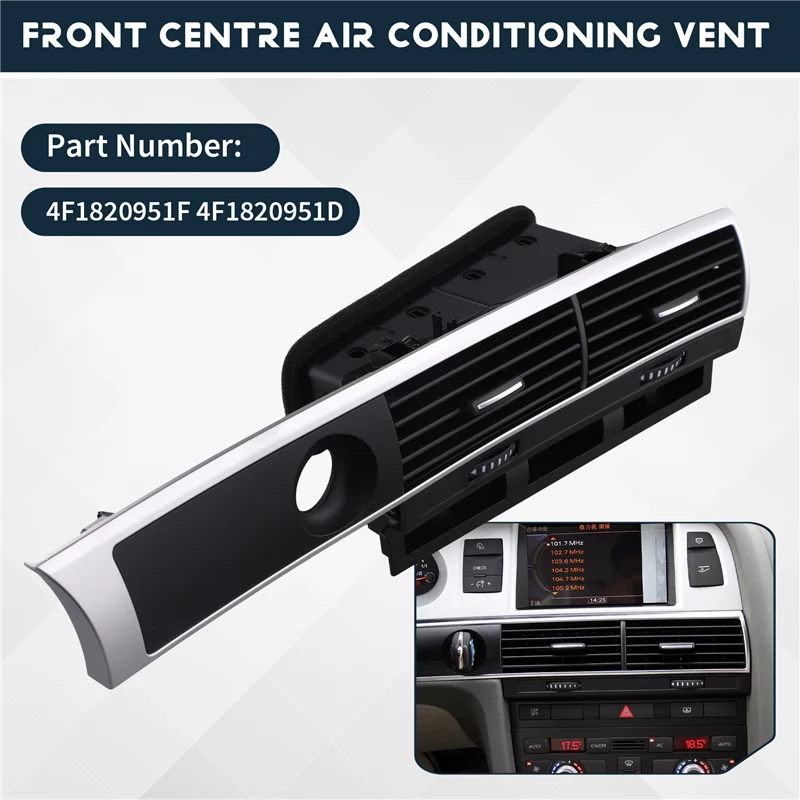 에어컨 통풍구 전면 중앙 A6 S6 C6 RS6 2006-2011 차량 교체 부품 4F1820951F 4F1820951D