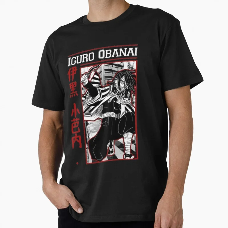 

Obanai Iguro Manga Demon Slayer Kimetsu no Yaiba аниме футболка для фанатов большие размеры топы 100% хлопок одежда подарок на день рождения
