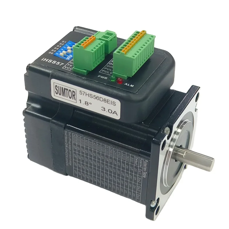 

Servo Cnc Stepper Motor and Driver Kit Sumtor 2-phase Nema 23 Integrated Closed-loop Stepper Motor with Encoder 57HS56D8EIS