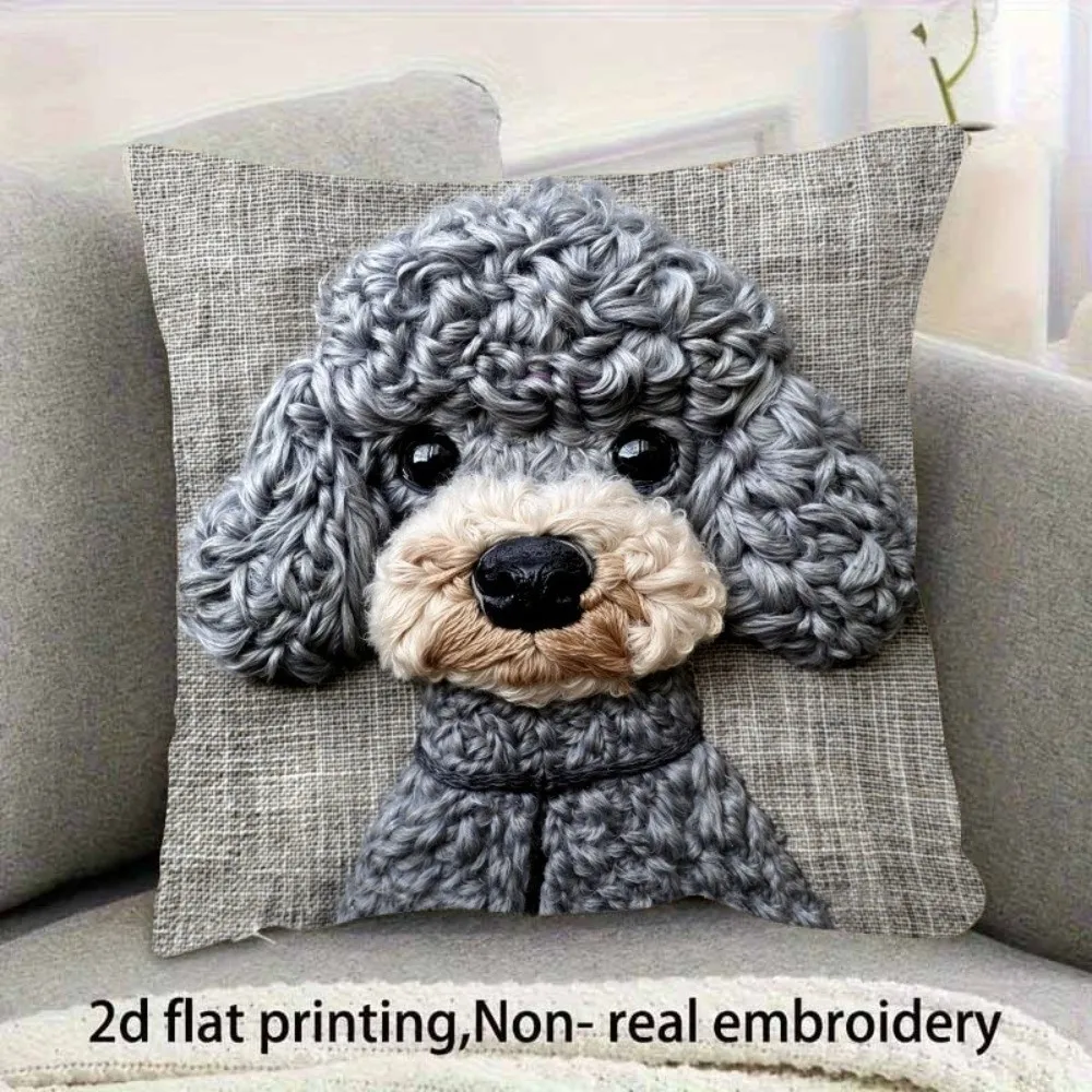 New Super Soft Pillowcase Simulated Embroidery 2D Pattern Cushion Cover 45x45 Cute Animals Pillow Case Home Decor