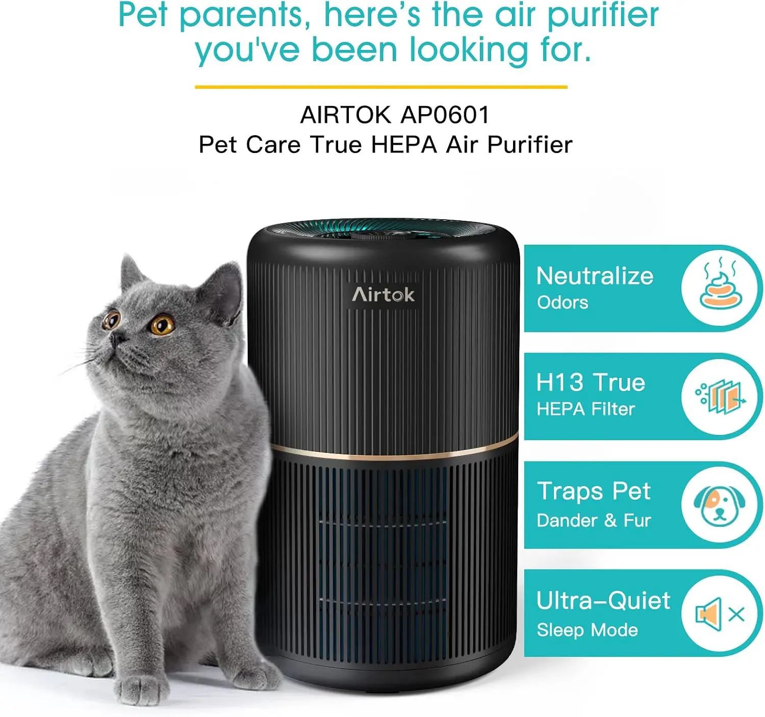 2 Pack Air Purifier for Home Bedroom, Office Desktop Air Cleaners with 12pcs Fragrance Sponge, H13 HEPA Filter, 4 Stage