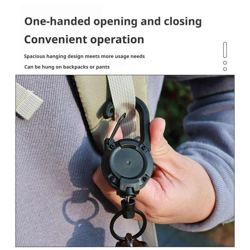Retractable Camera Anti-Lost Reel, Auto-Rebound Anti-Theft Tether Clip For DJI Osmo Pocket 4 3, Backpack Strap Mount For Vlog