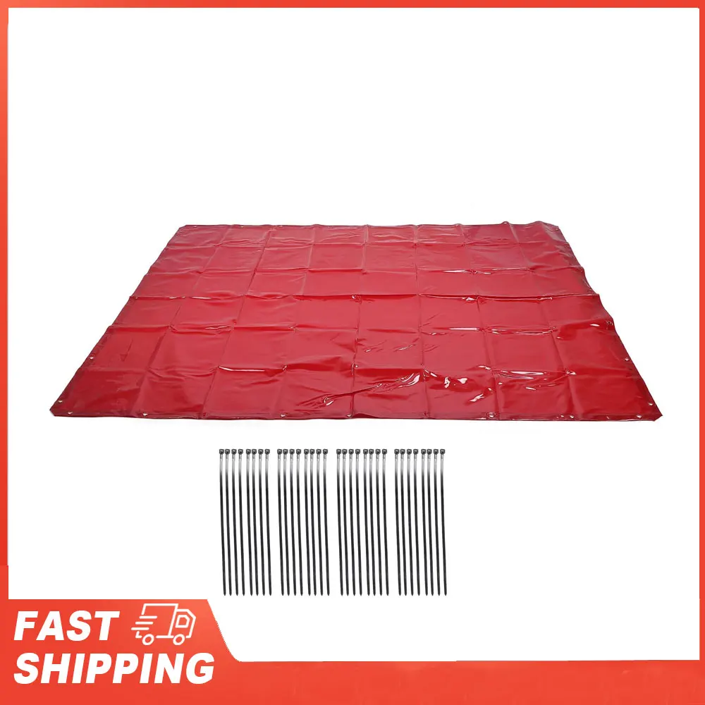 

5.71x7.68FT Welding Curtain 6 Levels Guard Hanging Type Flame Retardant Welding Screen for Workshop Industrial Use Red