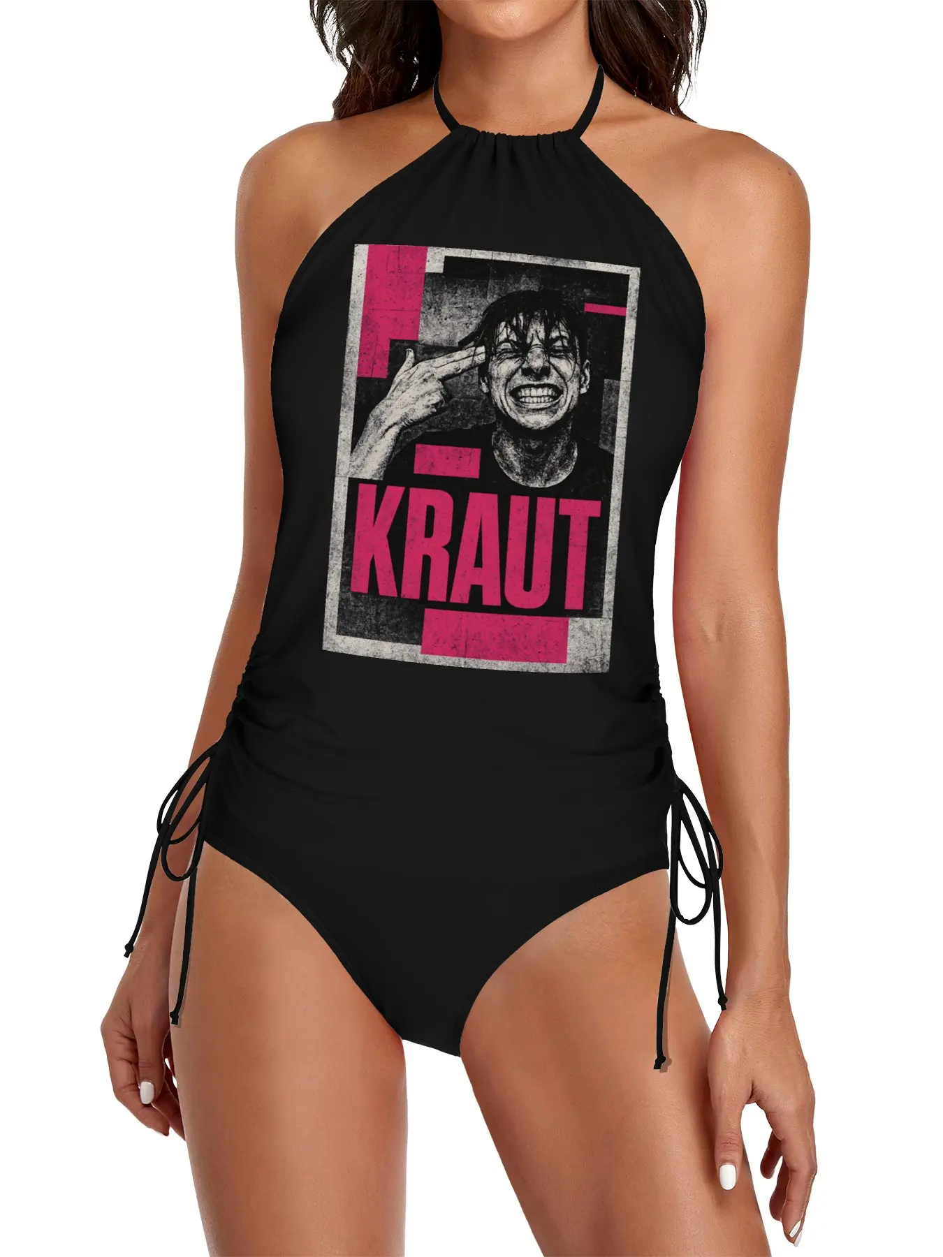 

KRAUT Punk: Gritty Frustration Art Split Swimsuit Set bikini sexy swimsuit woman woman bathing suit bikini women 2025