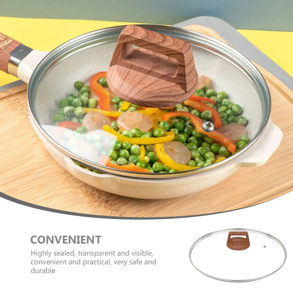 Pot Glass Lid Explosion-Proof Tempered Glass Cover High Temperature Vent Pan Lid Universal Replacement Pot Cover for Kitchen 6