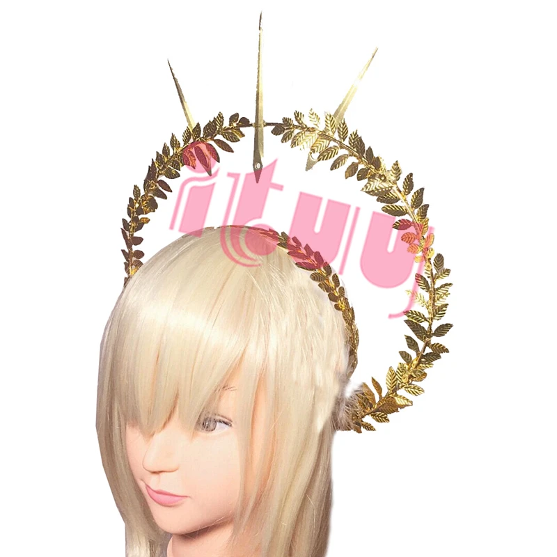 Arknights Platinum Cosplay Beast Fox Ears Hairhoop Tail Halo Headwear Gothic Lolita KC Leaves Halo Headpiece Accessories