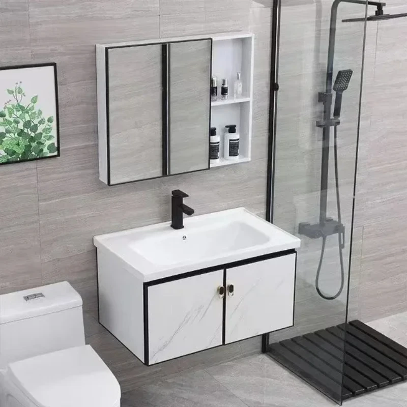 

Modern Bathroom Cabinets with Mirror Washbasin Toilet Storage Cabinet Bathroom Vanity Cabinet with Sink Bathroom Furniture