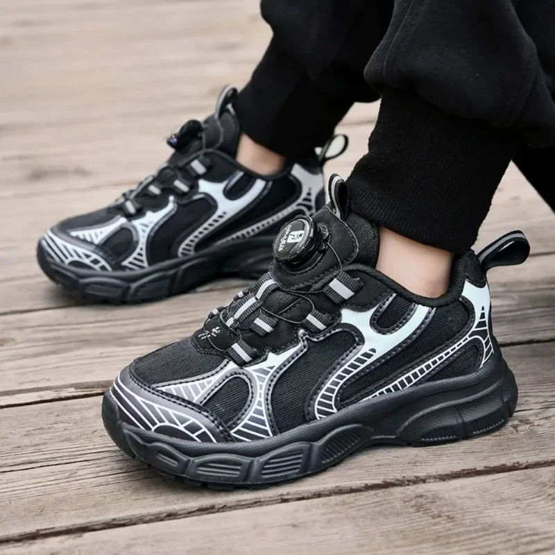 Children's Shoes Autumn New Mesh Casual Wear-resistant Sports Shoes Retro Versatile Breathable Trendy Non-slip Running Shoes