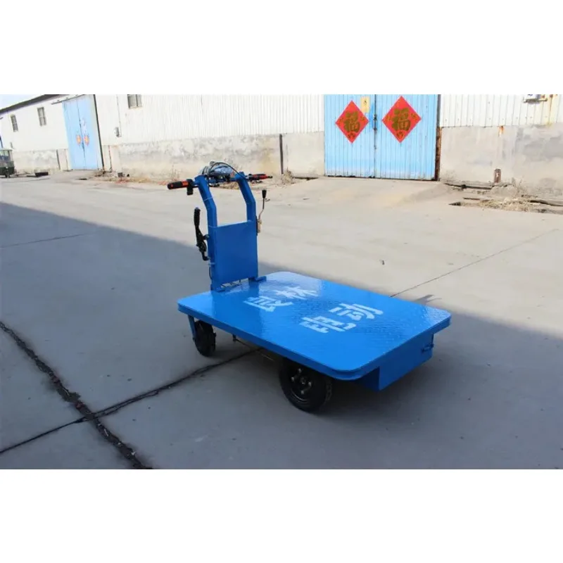 Electric Hand Push Flatbed Truck Handling Four-wheel Transportation Site Greenhouse Truck Logistics Workshop Load King