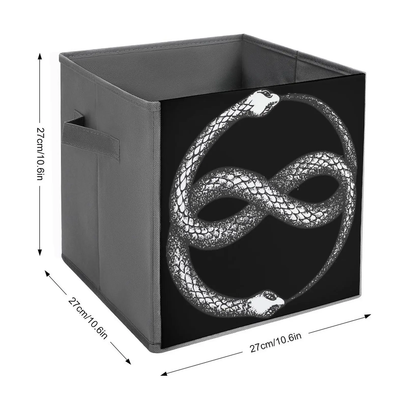 Storage Bins Homunculus  Double Ouroboros Organizer Division Unique Folding Storage Box Handle on Both Sides Can Be Folded Stora