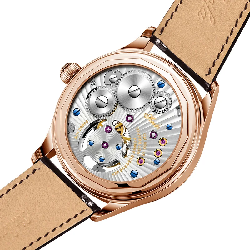 Haofa Luxury Manual Flying Tourbillon Mechanical Men's Watch Sapphire Moon Phase Watches For Men Casual Business Wristwatch 1038