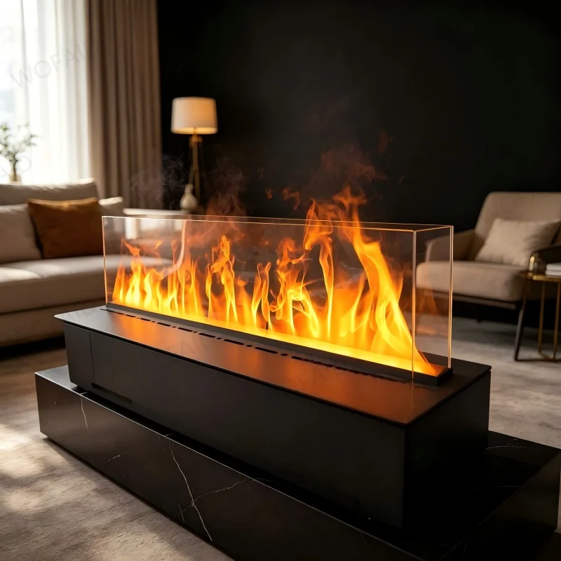 Professional Grade Water Vapor Fireplace Patented Optimyst Flame Technology Gas-like Realism Without Danger Flame Effect Firepla
