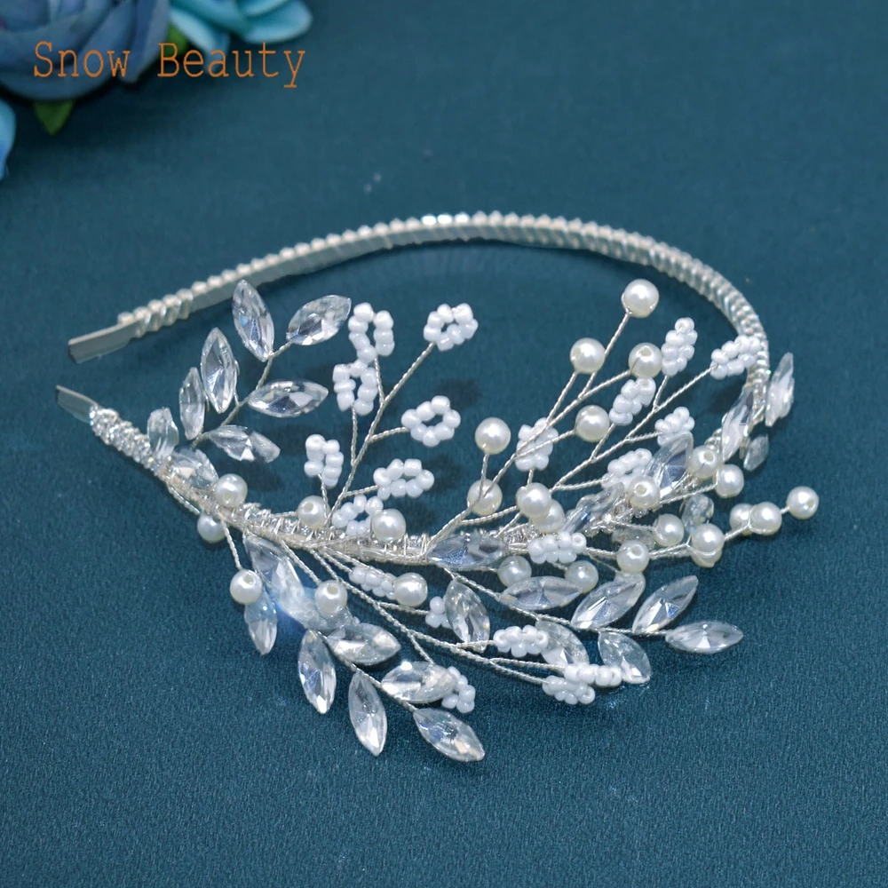 DZ028 Luxury Bridal Hairband Baroque Headdress Rhinestones Wedding Hair Accessories Jewelry for Women Tiara Crystal Headpieces