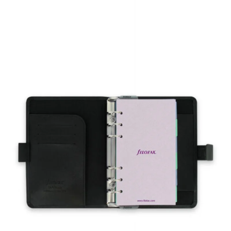A+ Filofax Tamanho Pessoal Saffiano Organizador Planejador Diário Couro Preto - 022470 Gif