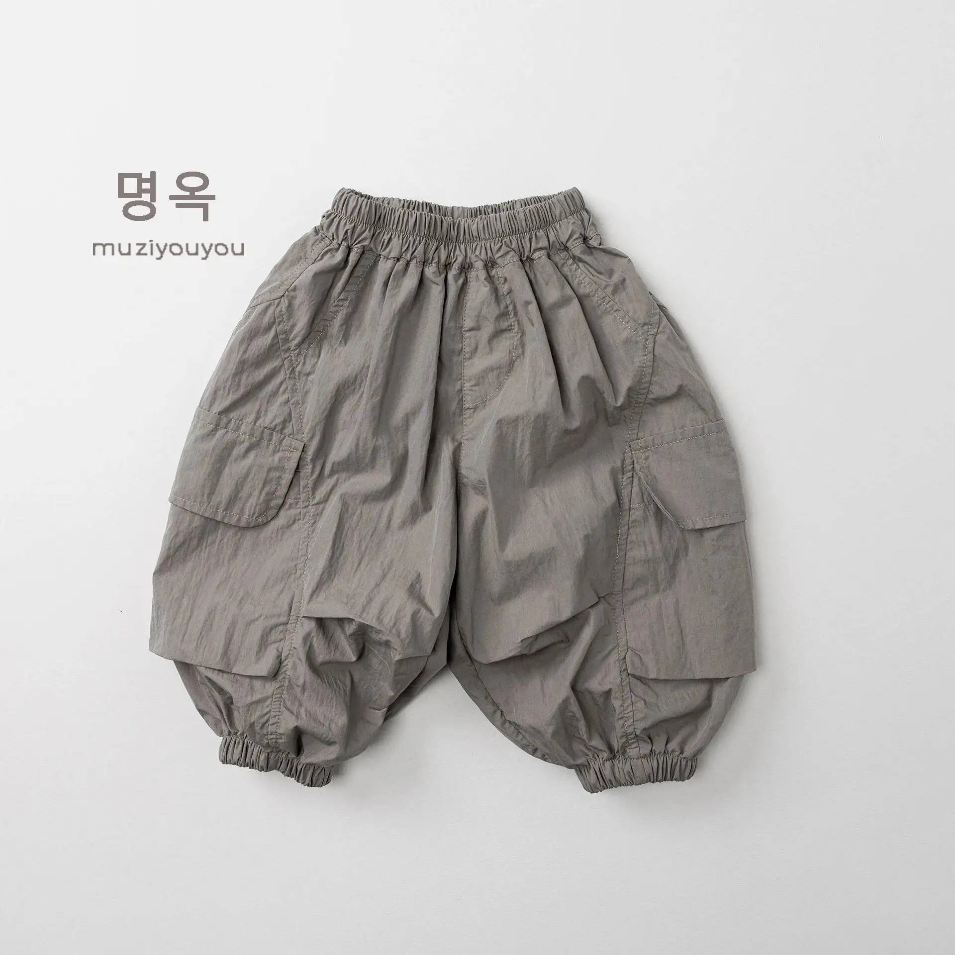 Frühling Sommer Kinderhosen 1-8 Jahre Jungen Mädchen Dünne Patchwork-Taschen Anti-Mücken Cargo-Hosen Jogger Kleinkind-Hosen Kinderkleidung – Detail 7