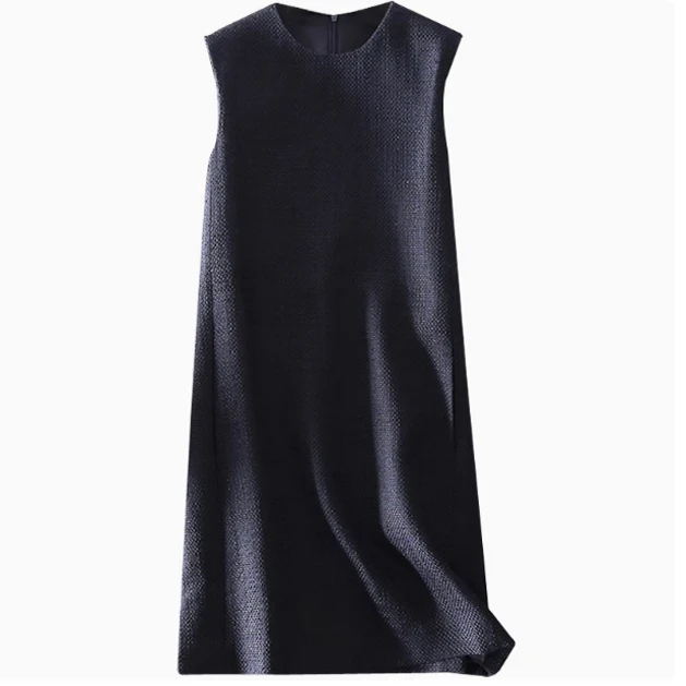 Camada de base de lã solta feminina Dr Svel A-Line Midi Saia redonda Ne Pure Color Commute Sle Primavera Verão Dr