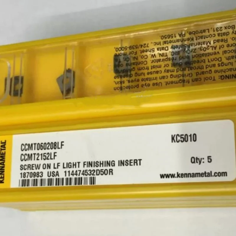 

KENNAMETAL CCMT060208LF KC5010 токарный инструмент с ЧПУ лезвия карбидные вставки высококачественные точные режущие инструменты 10 шт.