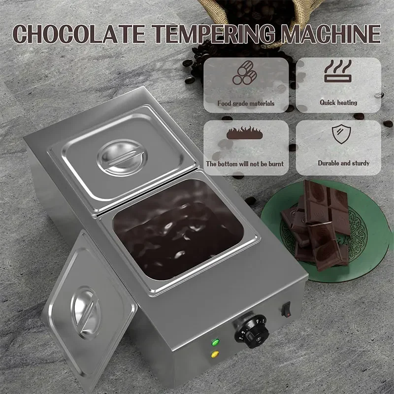 Máquina eléctrica para derretir queso y Chocolate, calentador comercial, doble olla caliente, fuente, caldera, cilindro de inmersión, calentador de sartén