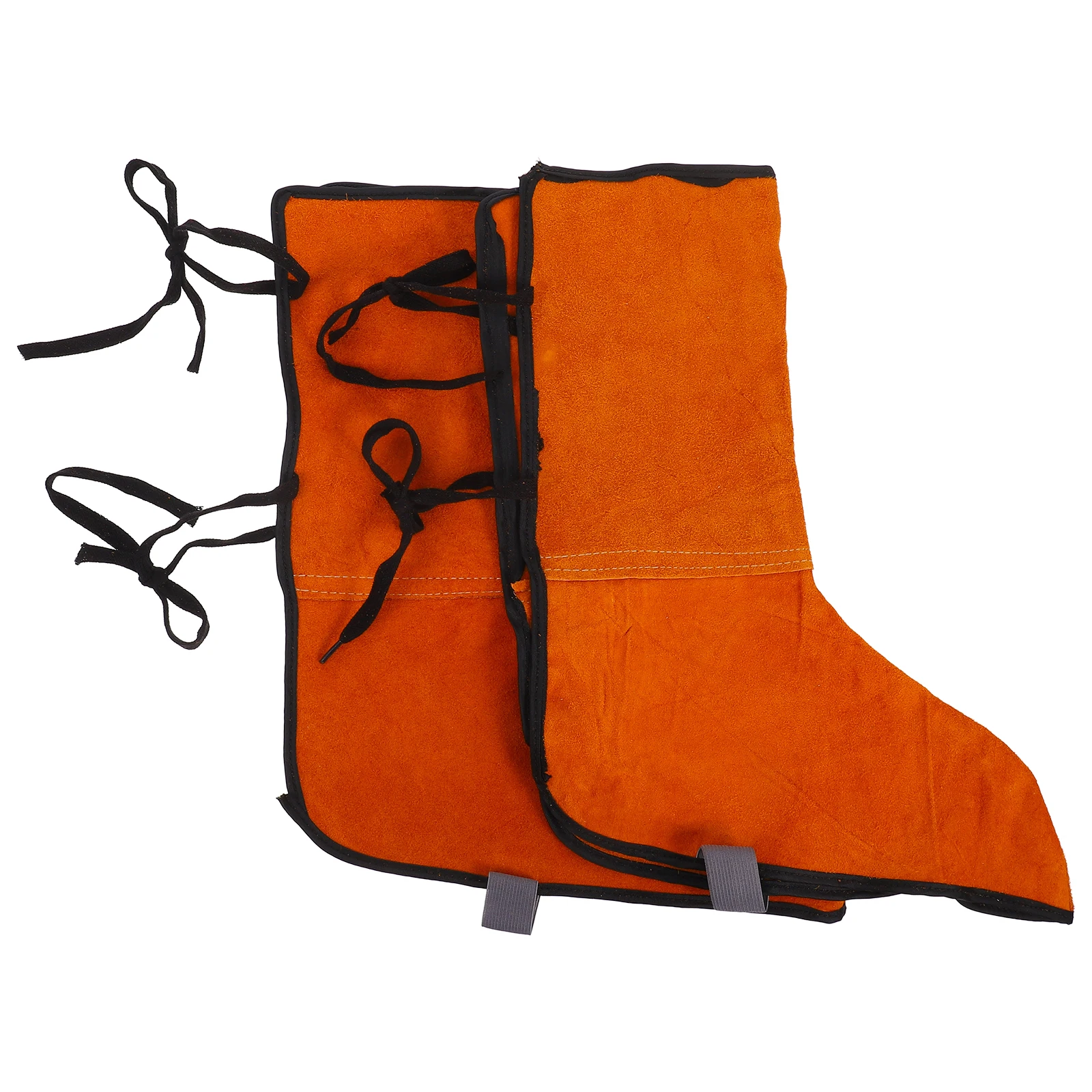 

2pcs Welding Foot Protection Boot Protector Men Shoe Cover Leathers Cowhide Gaiters Breathable Protective Welder Boots