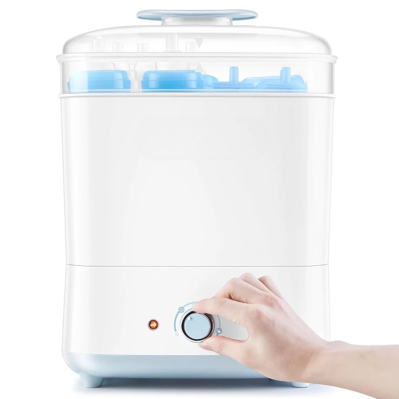 Baby Bottle Sterilizer and Dryer, Electric Steam Sanitizer for Baby Bottles & Essentials, Large Capacity Holds 11 Bottles