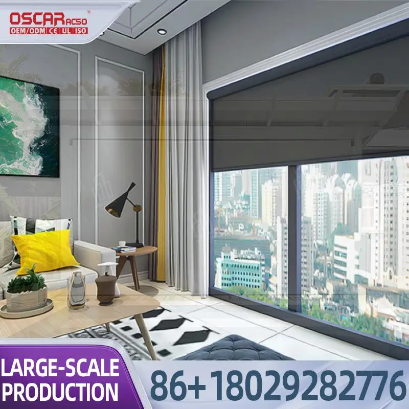 

Motorized Outdoor Electric Patio Blinds with Side Track Zip System for Garden Terrace Rolling shutter