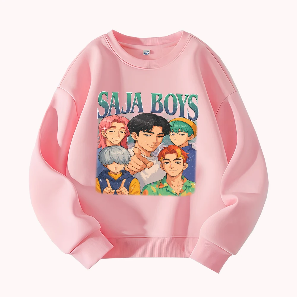 

Saja Boys Graphic Print Crewneck Sweatshirt Anime Inspired Casual Pullover Unisex Streetwear Fashion