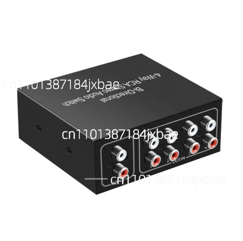 Computer Earphones  Level  Interface Anti-current Sound Converter Audio Switcher Red and White 4 in 1 Out