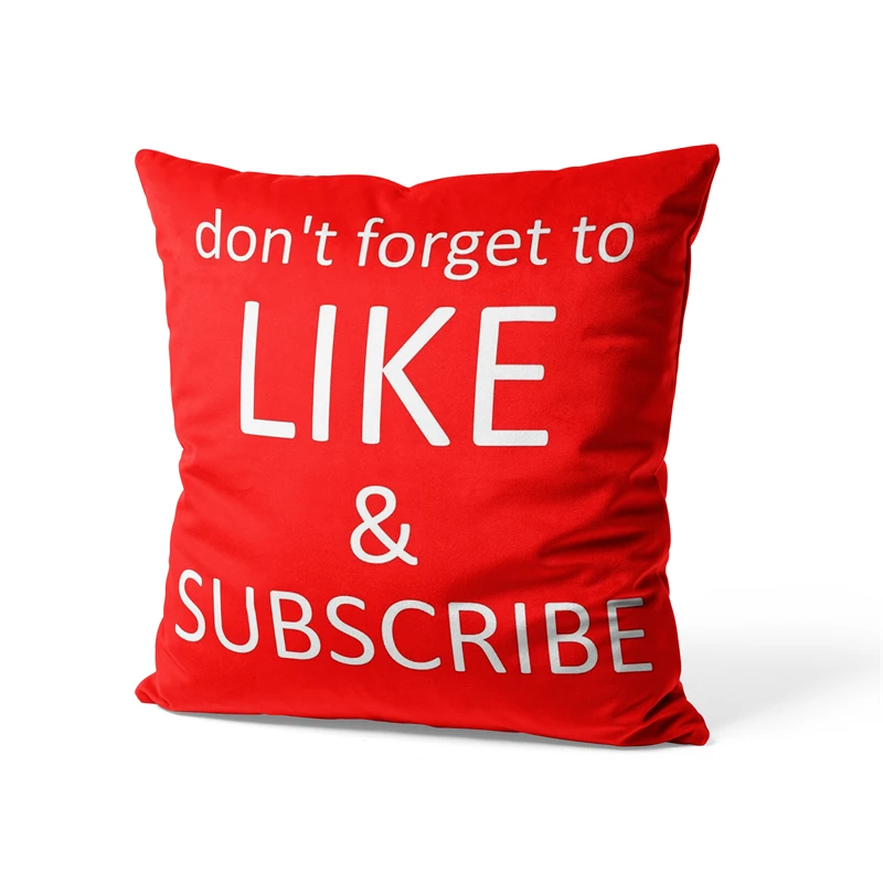 Aertemisi 18'' x 18'' Do Not Forget to Like and Subscribe Square Throw Pillow Cushion Covers Cases Pillowcases 45cm x 45cm