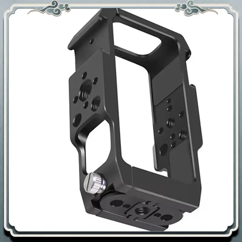 ABIJ-Metal Frame Heat Dissipation Protection Cover Aluminum Alloy  Cage Case 1/4 Cold Shoe Expand Mounting For DJI Action