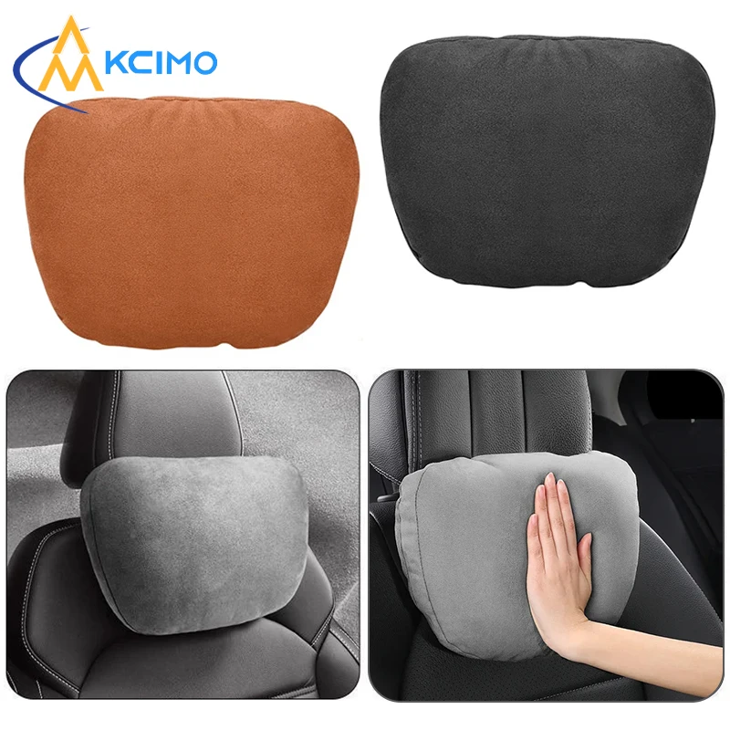 Kcimo Neue Wildleder Auto Kopfstütze Nackenstütze Auto Zubehör Sitz Klasse Weiche Universal Einstellbare Auto Kissen Nackenstütze Kissen
