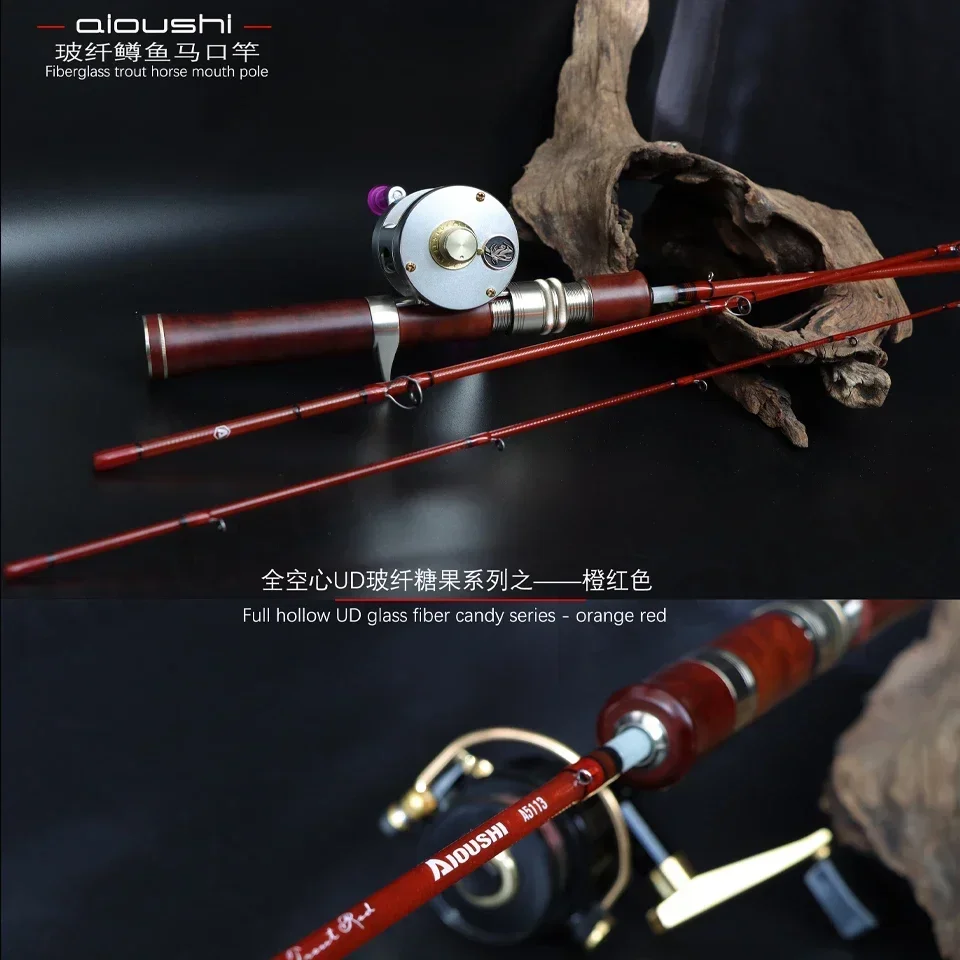 

Aioushi Gun Handle and Straight Handle Microfiber Glass Fiber Stream Fishing Rod