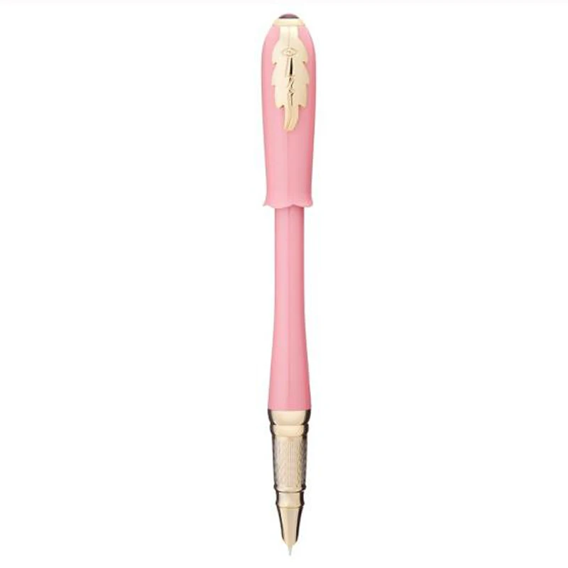 Picasso 986 Greek Irene Pink Metal Fountain Pen Extra Fine Nib Bud Cap Leaf Clip Ink Pen Luxurious Writing Gift Pen Set