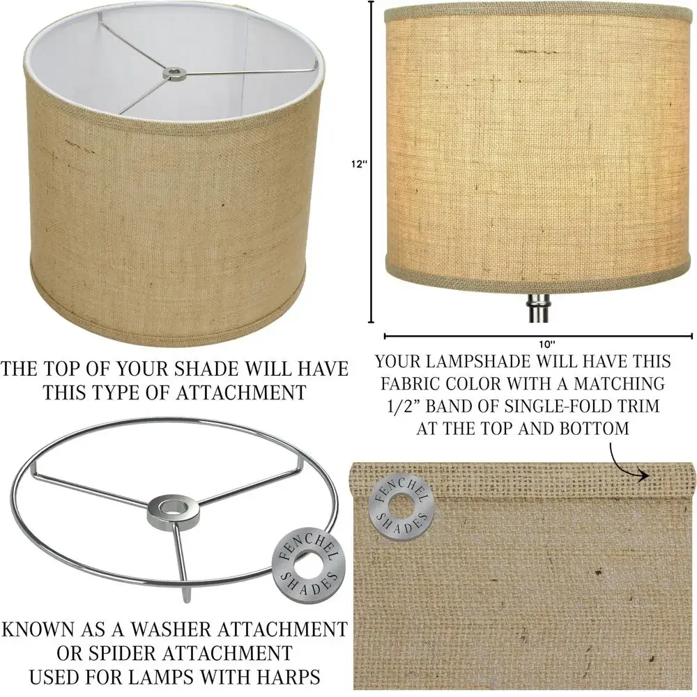 

Барабан из натуральной мешковины с насадкой-пауком, верхний диаметр 12, нижний диаметр 12, высота 10