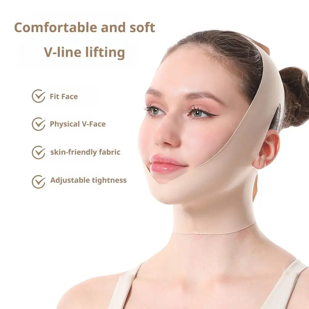 V Line Face Lifting Belt Facial Mask Cheek Lift Up Bandage Double Chin Reducer Breathable Sleeping Face Lift
