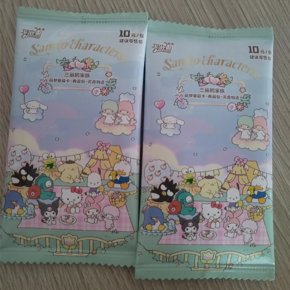 KAYOU Sanrio personajes lindo-tarjeta de colección de sueños paquete Premium juguete de dibujos animados de cuento aromático GR SC AR TGR ST tarjetas regalo de Hello Kitty