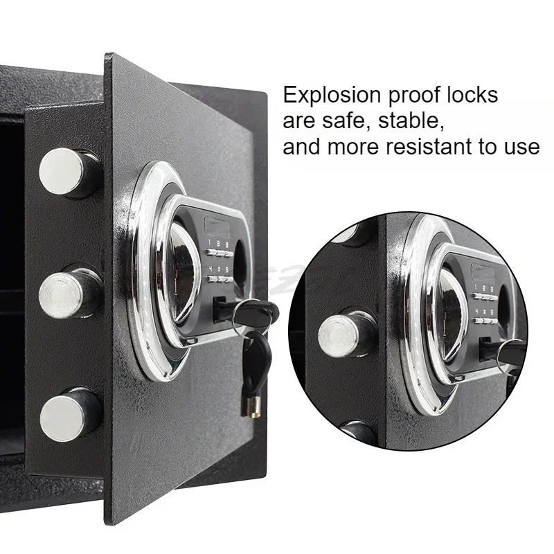 Office Commercial Anti-theft Small Fingerprint Safe Secure Fingerprint Unlocking Solid Steel Plate