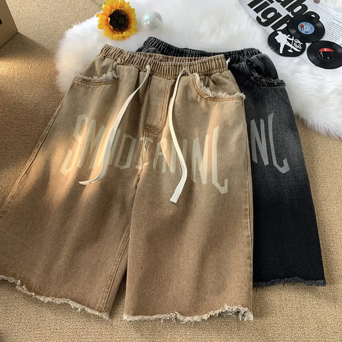 Casual Shorts Sweatpants Designer Y2k Tie-dyed Wide Trendyol Summer Pants Fashion Baggy Men's Sports Women's Harajuku Clothing