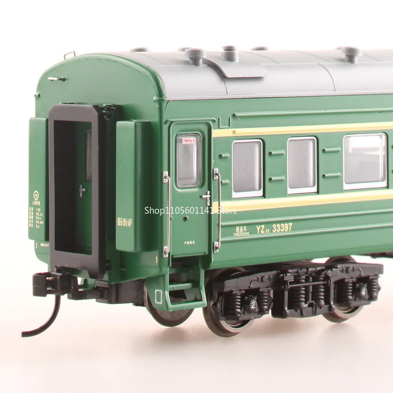 HO Scale 1/87 YZ22 Passenger Carriage Train Model China Railway Hard Seat Green Leather Train Without Lights Random Car Number