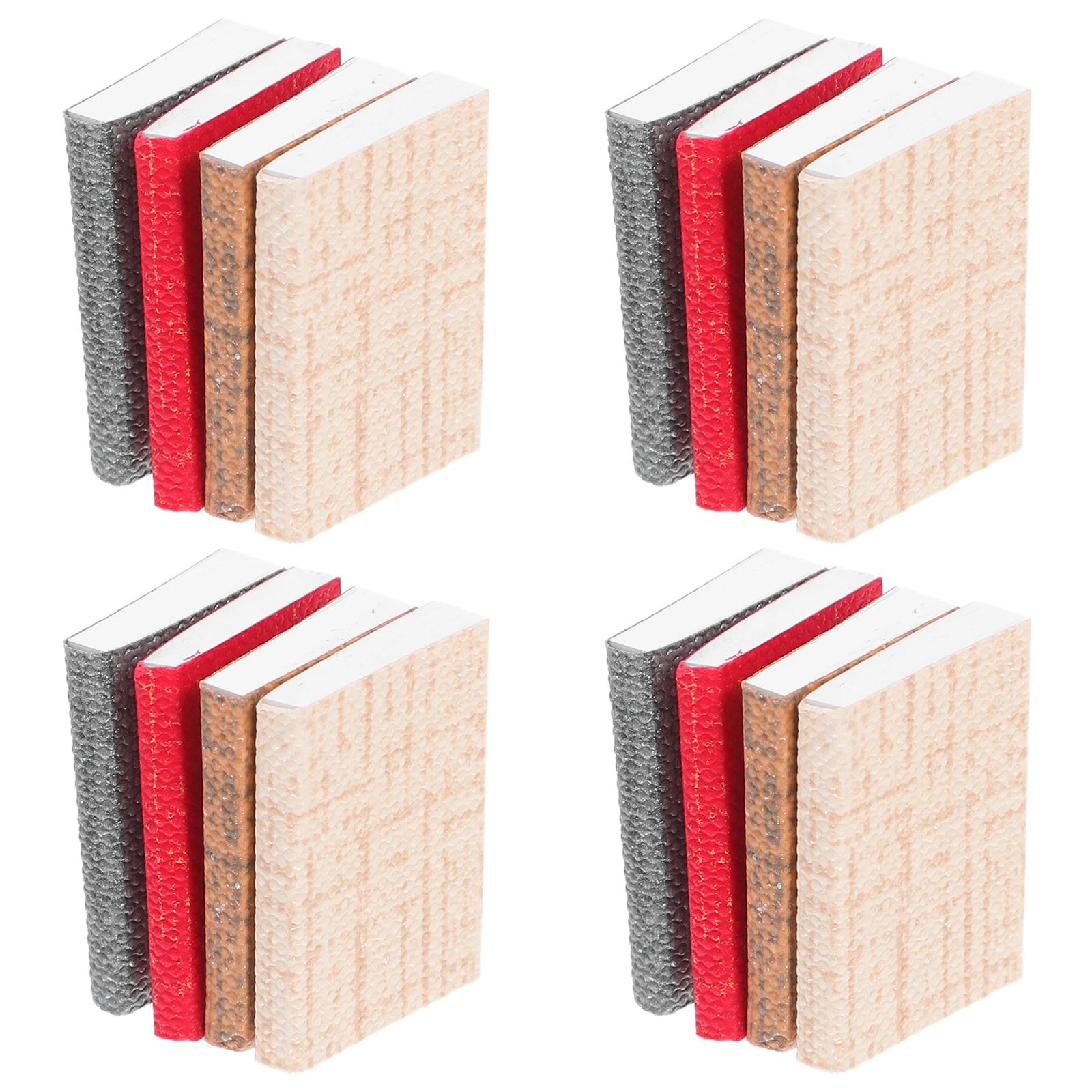 

16 Pcs Dollhouse Study Room Decor Scale Books Bedroom Miniature Accessories Blank