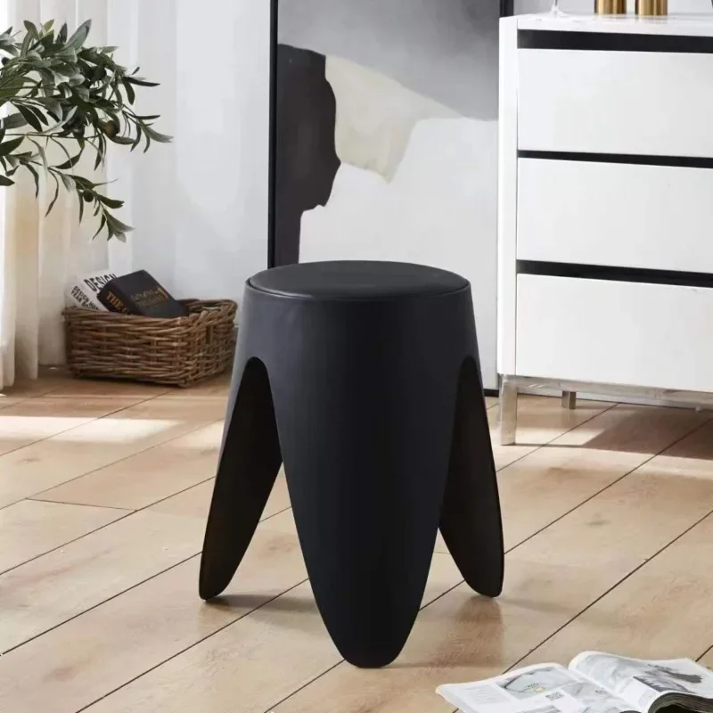 

Rounded Corner Round Stool Can Be Stacked Pu Soft Bag Light, Beautiful and Durable High Load-bearing Simple Living Room Home