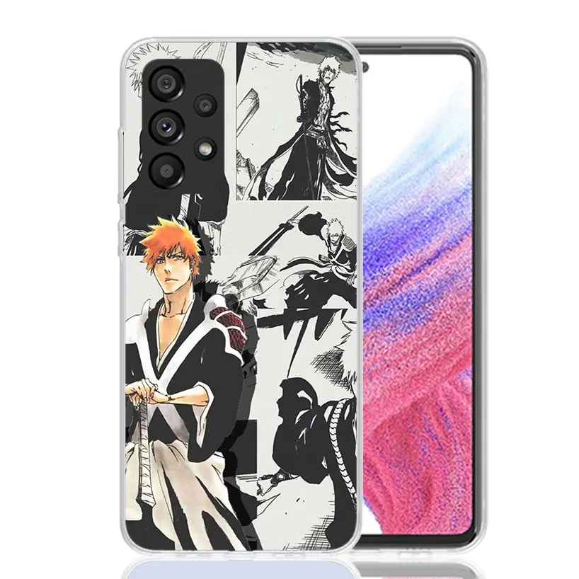 Ichigo Kenpachi Bleach Anime Phone Case For Samsung Galaxy A15 A55 A25 A35 A14 A54 A24 A34 A13 A53 A23 A33 A12 A52 A22 A32 A05S