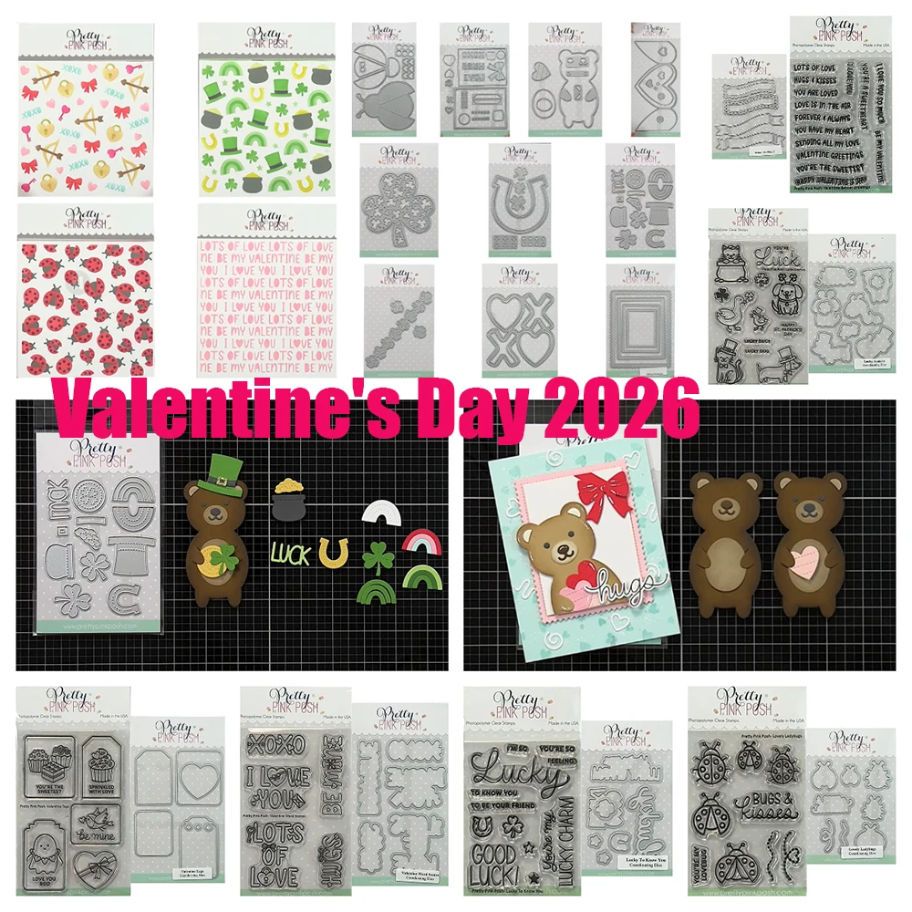 

Valentine's Day Love Bear Metal Cutting Dies for DIY Scrapbooking Handmade Diary Album Calendar January Decoration 2026 Release