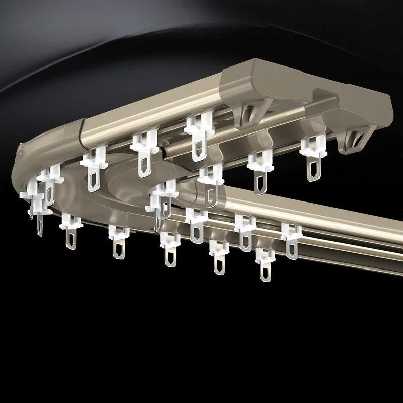 

Quiet Slide Curtain Tra Double Tra Wheel Rail Bend Tra U pe L pe Top Mount Inteated Double Layer Home Fabric