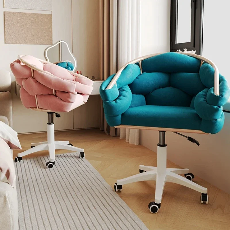 Light Luxury and Practical Girls Makeup Chair Computer Chair Comfortable Sedentary Lift Swivel Chair Room Bedroom Furniture