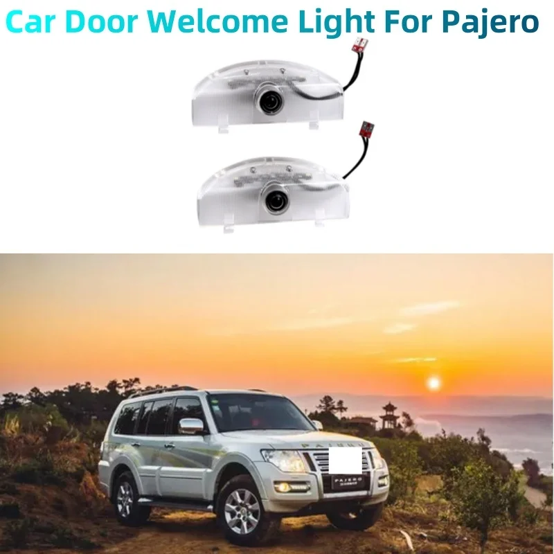 

2X Car Door Courtesy Welcome Lamp Ghost Shadow Light For Mitsubishi Pajero V80 V87 V93 V97 2007-2021 Car Decoration Accessories