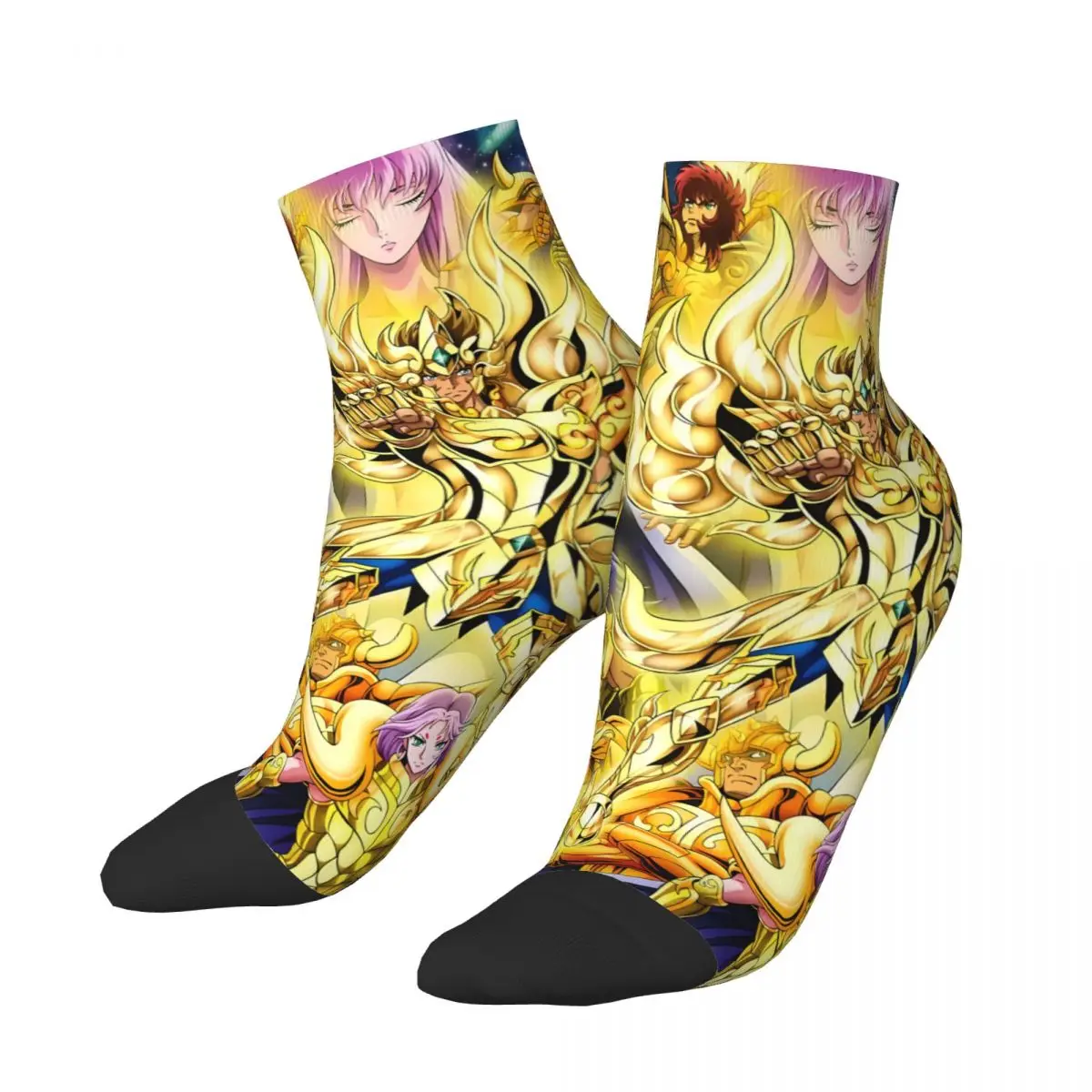 Fashion Saint Seiya Anime Ankle Socks Male Mens Women Summer Stockings Polyester