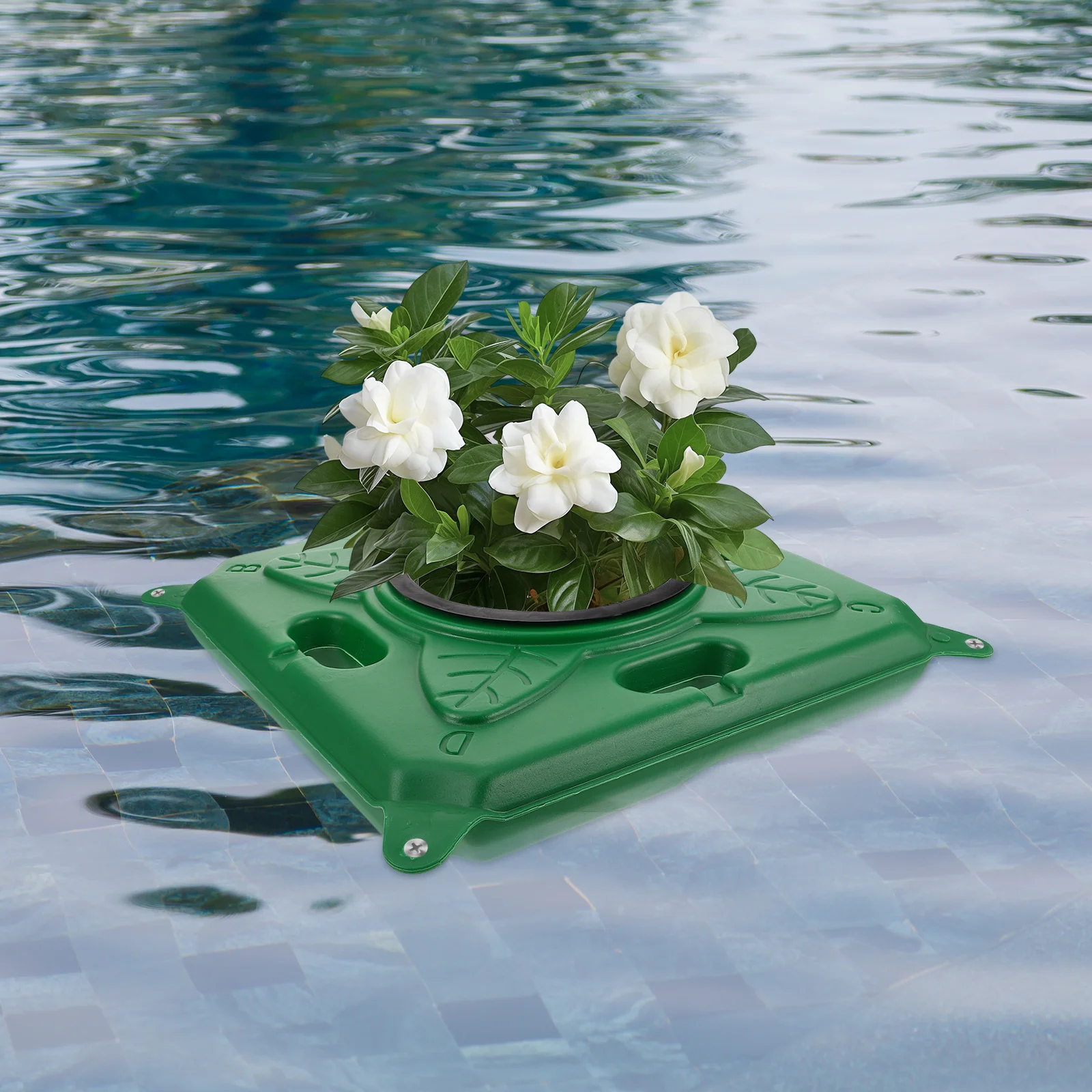 

Floating Flower Pot Aquatic Planter Modular Design Durable Plastic Floating Garden Pond Water Decor